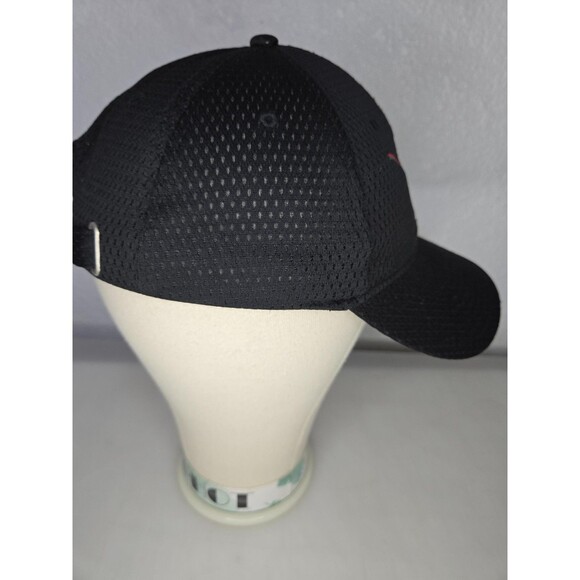 Longhorn Hat Cap Strap Back Black Mesh Embroidered Bull Horns Mens One Size - Picture 4 of 8